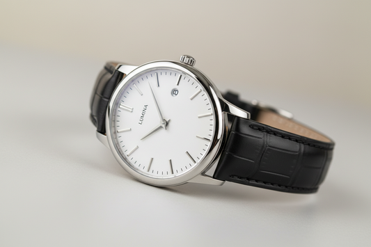 Pack Of 5 Mega Deal Men's Gift Wedding Watch Deal -Top Class High Quality Wrist Watch+Gold Stainless steel Luxury Italian Cuban Link Bracelet For Men/Boys Luxury Classic Business Sport Watch for Men / Boys AlRashid Shopping Store